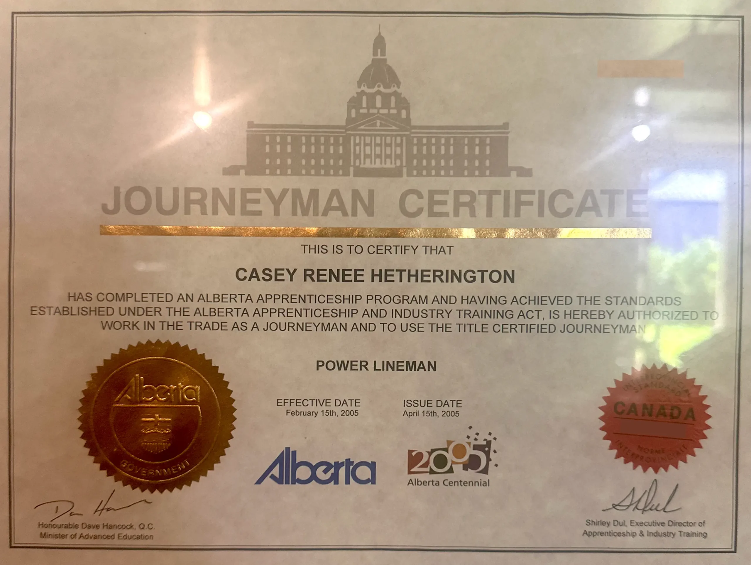 Casey-Lineman-Certification